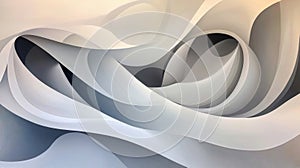 Abstract Artwork: A Curved, Organic Composition of Light and Shadow