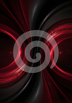 abstract red and black vortex design - generated using ai