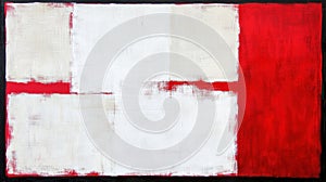 Abstract Artwork: A Bold Red and White Composition