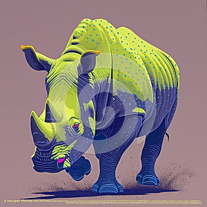 Futuristic Rhino Concept Art photo