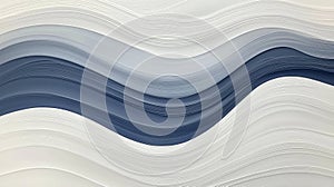 A white abstract art piece with a wave pattern.