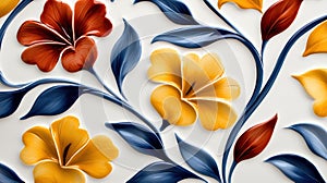 Floral pattern on a white background