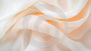 A Soft, Flowing Fabric of White and Peach