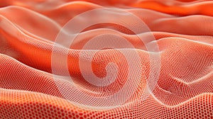 A close-up view of a textured fabric with a honeycomb-like pattern.