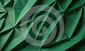 close-up view textured green surface with repeating pattern triangular shapes, creating visually striking and