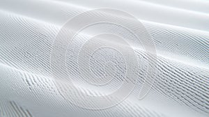 A close-up view of a white fabric with a subtle texture.