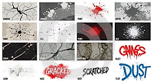 Vector Grunge Textures and Splatter Effects