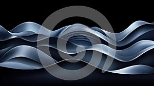 A digital illustration of a wave-like pattern in shades of blue and gray.
