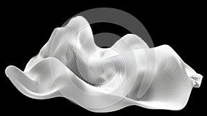 Abstract Art: A White Wave-like Form photo