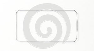 Minimalist wire frame on a clean white backdrop