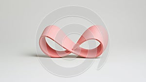 A pink infinity symbol sculpture.