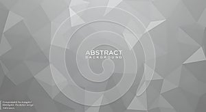 Neutral grey geometric low poly background texture