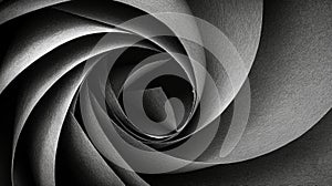 A black and white image of a spiral.