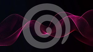 Abstract Digital Pink Wave Plexus Technology Background Data Stream Visualization