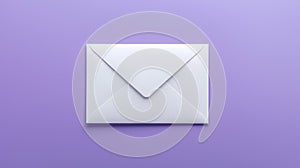 A white envelope with a flap.