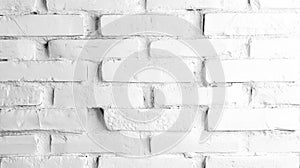 White Painted Brick Wall With Textured Surface and Subtle Irregularities