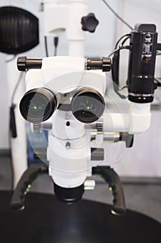 The image of the professional medical laboratory microscope