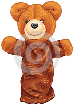 Image puppet bear isolated photo