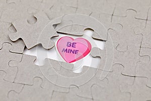 Image of Puzzle piece with be mine . Business, assemble