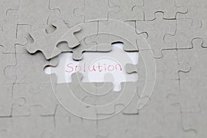 Image of Puzzle piece with solution