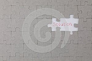 Image of Puzzle piece with solution