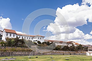 Image of Qoricancha temple in Cusco Peru.