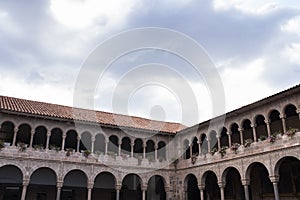 Image of Qoricancha temple in Cusco Peru.