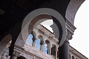 Image of Qoricancha temple in Cusco Peru.