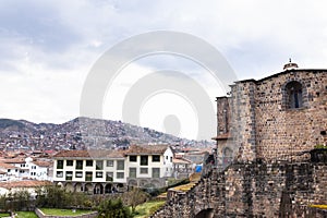 Image of Qoricancha temple in Cusco Peru.