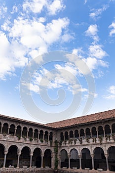 Image of Qoricancha temple in Cusco Peru.