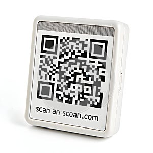 QR code scan isolated on white background