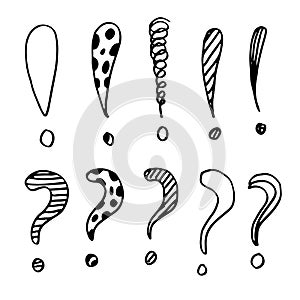 Image of question mark and exclamation mark icon on white background
