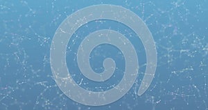 Image of question mark over network of connections on blue background