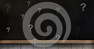 Image of question marks on black background