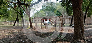 It is an image of rainy day of rural India