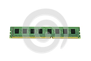 Image of a ram memory on a white background. Equipment and computer hardware