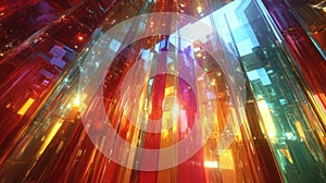 Reflective Dreamscape: A Luxurious and Captivating Array of Metallic and Chromatic Reflections Ideal for Editorial and A