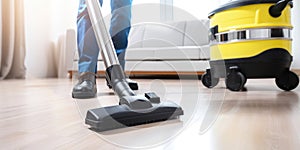 An Image Representing A Cleaning Service With Dust Removal Being Performed Using A Vacuum Cleaner Il