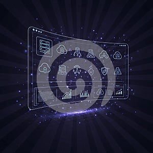 This image represents advanced technology and digital data processing concepts