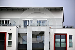 An Image of a residential home with modern facade painting, exterior shot