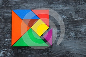 image of retro tangram puzzle