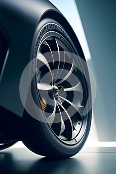 futuristic motors concept car focus mode-f100 perfect composition detailed generative ai photo