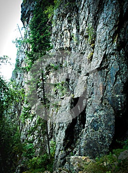 The image of rocks of the anciet Ural mountains