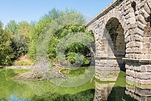 Image of a Roman bridge of Vila Formosa in Portalegre district, Portugal