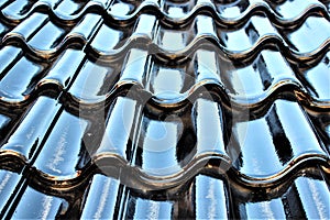 An Image of a Roof tile, pattern, house