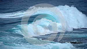 Rough ocean surface background photo