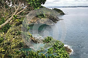 An image of a rugged coastline of the Northland Region of the North Island of New Zealand