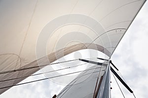 Sailing boat sails background