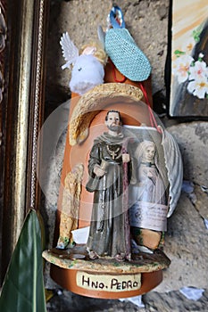 Image of the saint in the cave sanctuary of Hermano Pedro de Betancur, Tenerife, Canary Islands, Spain photo