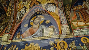 Image of saints on the walls of the Church of Cyprus